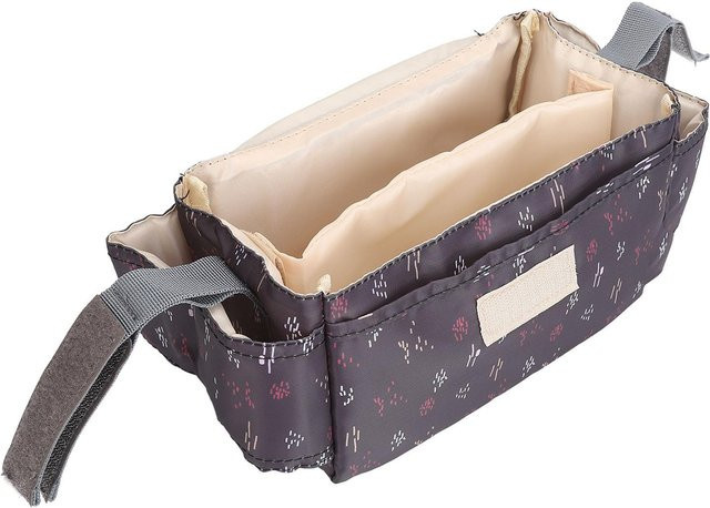 GoolRC Universeller Kinderwagen-Organizer in Beige mit isoliertem Getränkehalter, Handytasche und wasserdichter Wickeltasche aus Textil - Bild 1