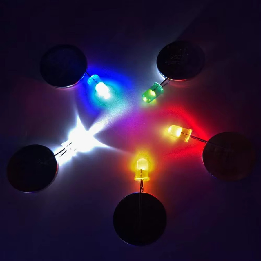 100 Stück Ultrahelle LED Dioden Set F3 3mm in 5 Farben Rot, Gelb, Blau, Grün und Weiß für deine DIY Elektronikprojekte - Bild 2
