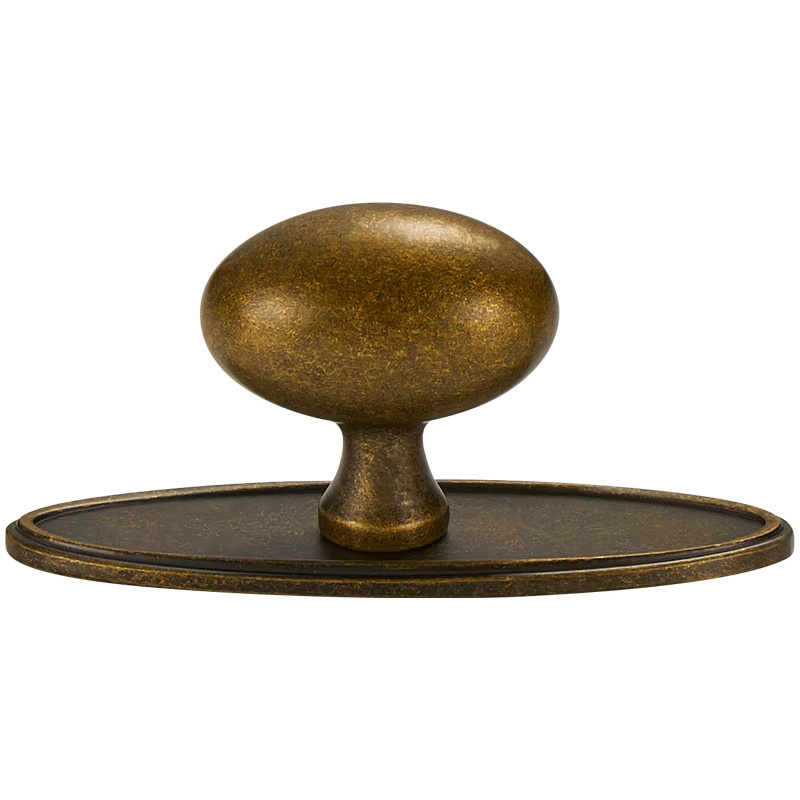 Nurlin Eisblume Möbelknopf aus massivem Messing in Gold mit Vintage-Finish - Bild 3