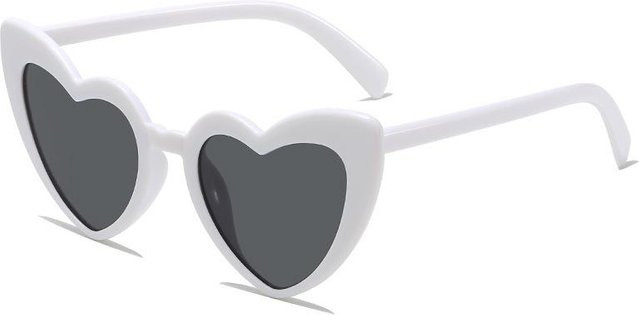 Cat-Eye Herzbrille Damen, weiß, Kunststoff, Vollrand - Bild 1