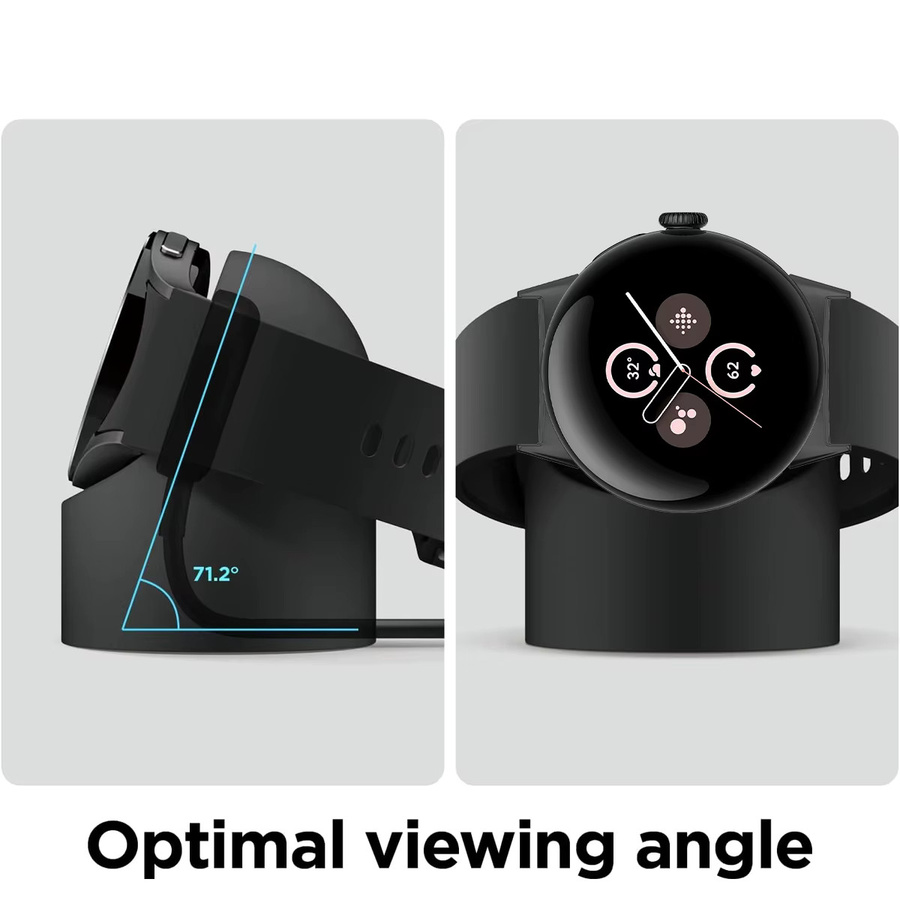CHIICSMART Ladehalterung Silikon, Schwarz, Google Pixel Watch 2 - Bild 3