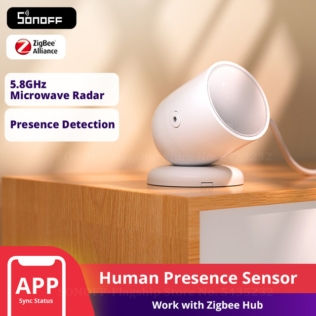 Sonoff SNZB-06P Zigbee Präsenzsensor mit Radar-Detektion für Smart Home Automatisierung, Weiß - Bild 1