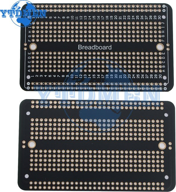 YTDMEN Doppelseitige PCB Prototype Board für Arduino, Black, B: 5,2 cm, T: 17,2 cm - Bild 1