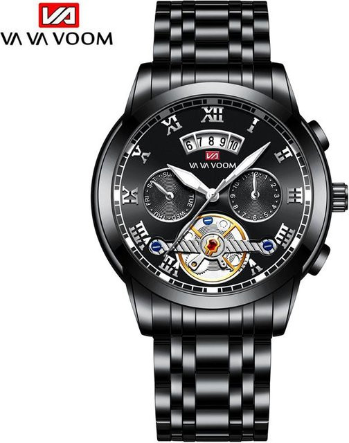 VA VA VOOM Armbanduhr Quarz, Edelstahl, schwarz, Herren, 41 mm - Bild 1