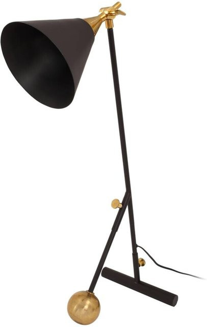 Kayoom Tischleuchte im Factory-Design aus Eisen, Messing und Aluminium in Schwarz und Gold, B/H/T: 16 x 76 x 50 cm, E27 - Bild 1