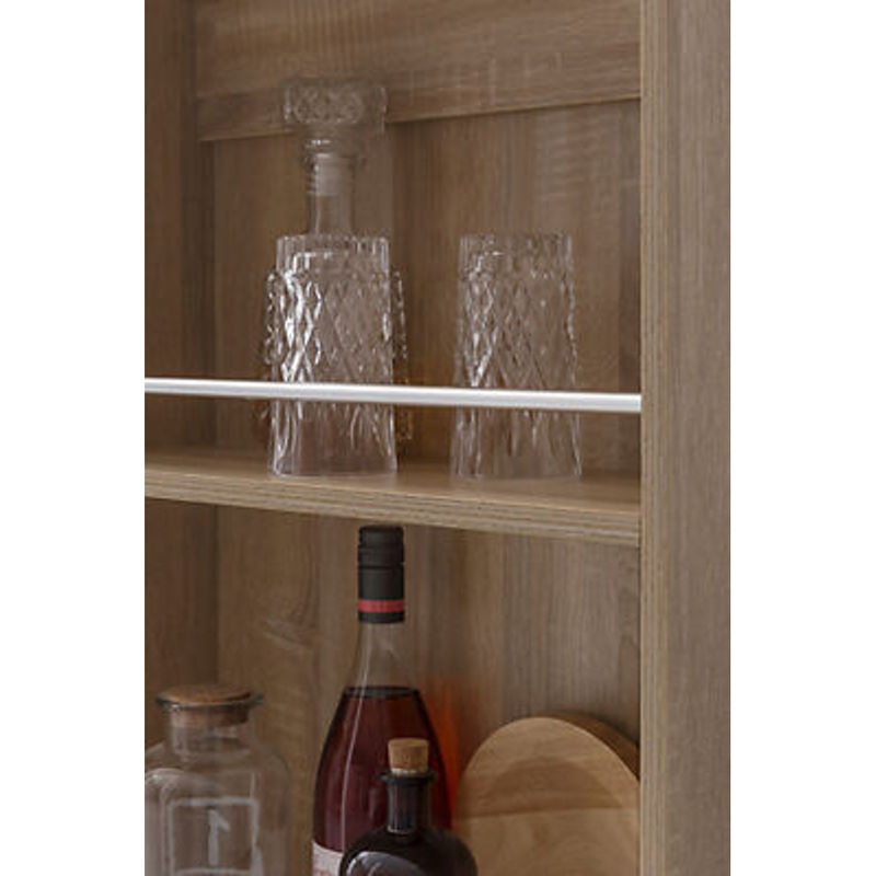 Wohnling Bartisch Eiche Sonoma aus melaminharzbeschichteter Spanplatte, Farbe Braun, B/H/T: 120 x 107,5 x 60 cm - Bild 2