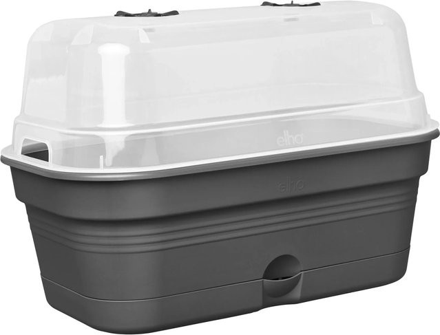 Elho Anzuchtschale Green Basics All-in-One mit Anzuchthaube, Schwarz, B: 32 cm, T: 18 cm, H: 13,2 cm - Bild 1