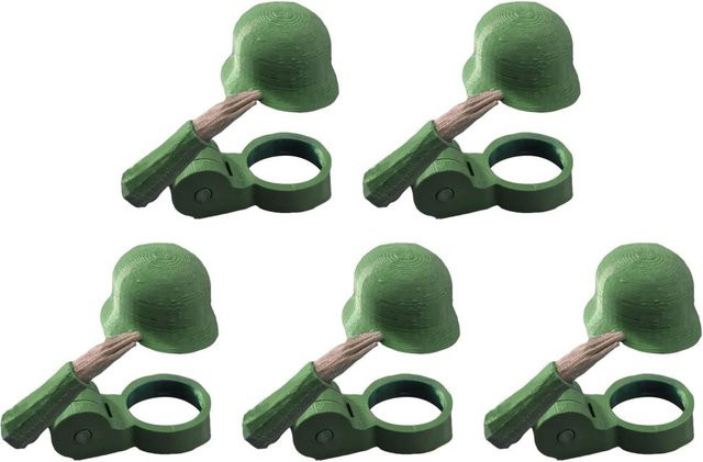 Nexstep Bierflaschenverschlüsse mit Soldatenhelm-Design, grün, 10 Stück - Bild 1