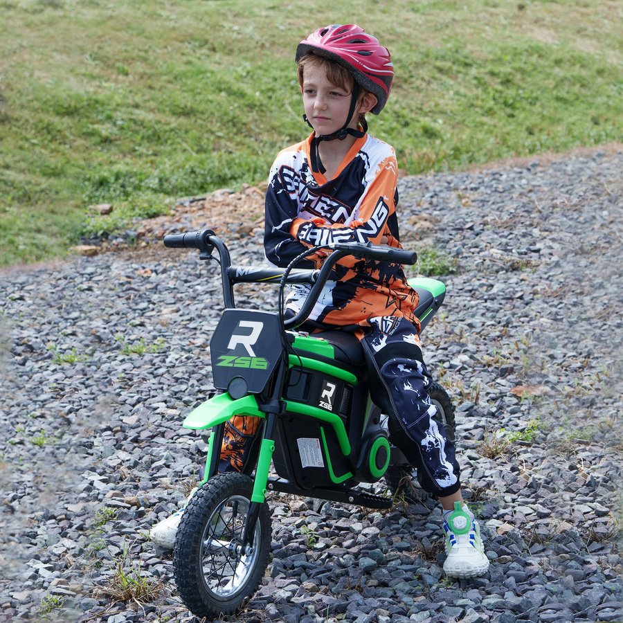 HOMCOM Kinder Elektro Motorrad 12V, Grün, ab 8 Jahre - Bild 2
