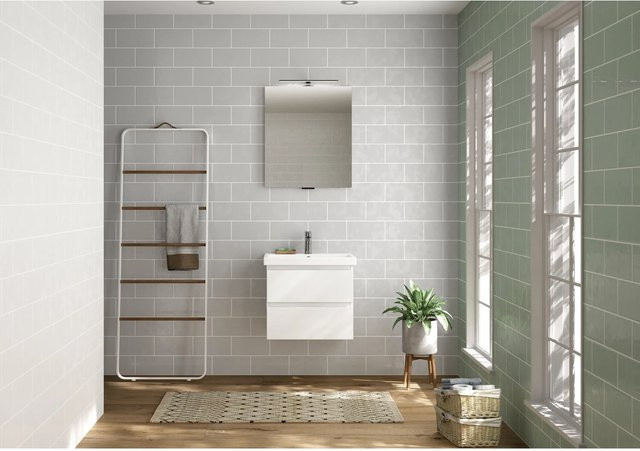 Pelipal Badmöbel-Set Serie 4035 3-tlg. grifflos in Weiß Glanz mit Waschtisch, Waschtischunterschrank und Spiegelschrank mit LED-Beleuchtung - Bild 1