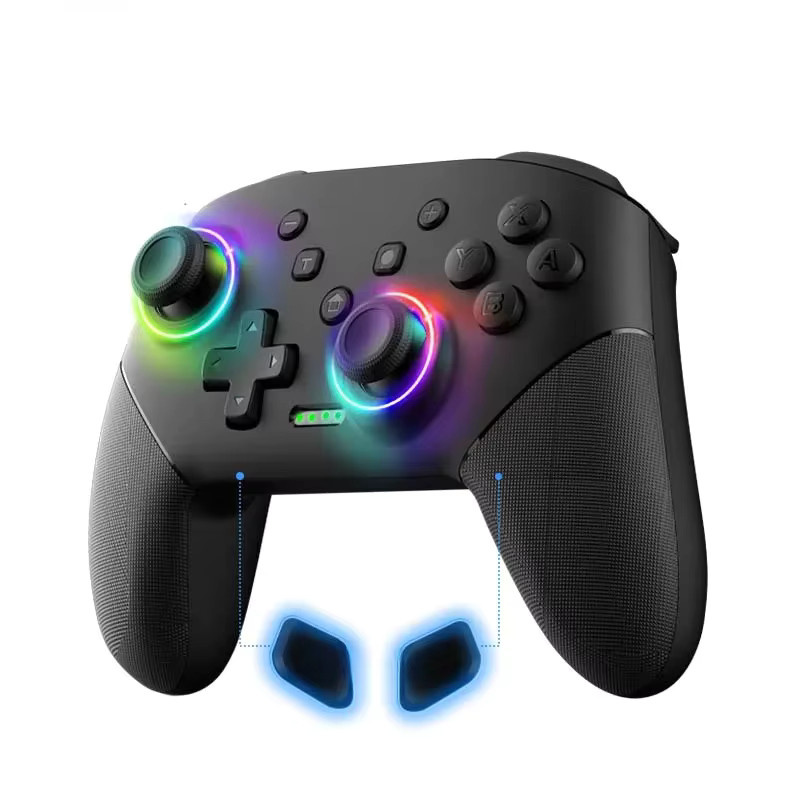 DATA FROG Wireless Controller für Nintendo Switch OLED und Lite, Bluetooth Pro Gamepad in Schwarz mit 1000 mAh Akku und programmierbarer Turbofunktion - Bild 5