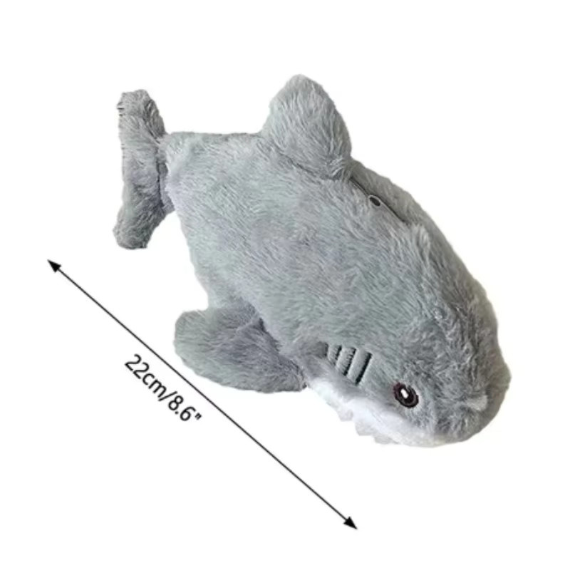 LUSQI Shark Plüschtier-Federmäppchen 2-in-1 in Grau mit großem Fassungsvermögen für Kinder und Teenager - Bild 2