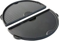 Big Green Egg Halbrunde Grillplatte aus Gusseisen XL in Anthrazit/Schwarz, unbeschichtet - Bild 1