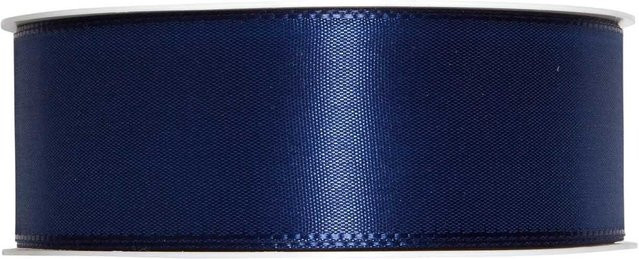 Halbach Taftband aus Polyester, Dunkelblau, Breite: 4 cm, Länge: 5 m - Bild 1