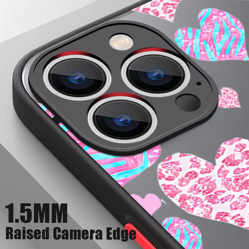 YISHANGOU Handyhülle mit magnetischem Straßenschild-Herz-Design für iPhone 15, Farbe: Schwarz, Material: Weiches TPU und Acryl - Bild 2