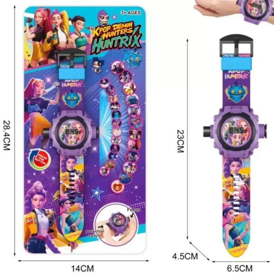 Yiran toy 1 K-POP Teufelsjäger Projektor Licht Uhr Elektronische Uhr Armband Spielzeug - Bild 3
