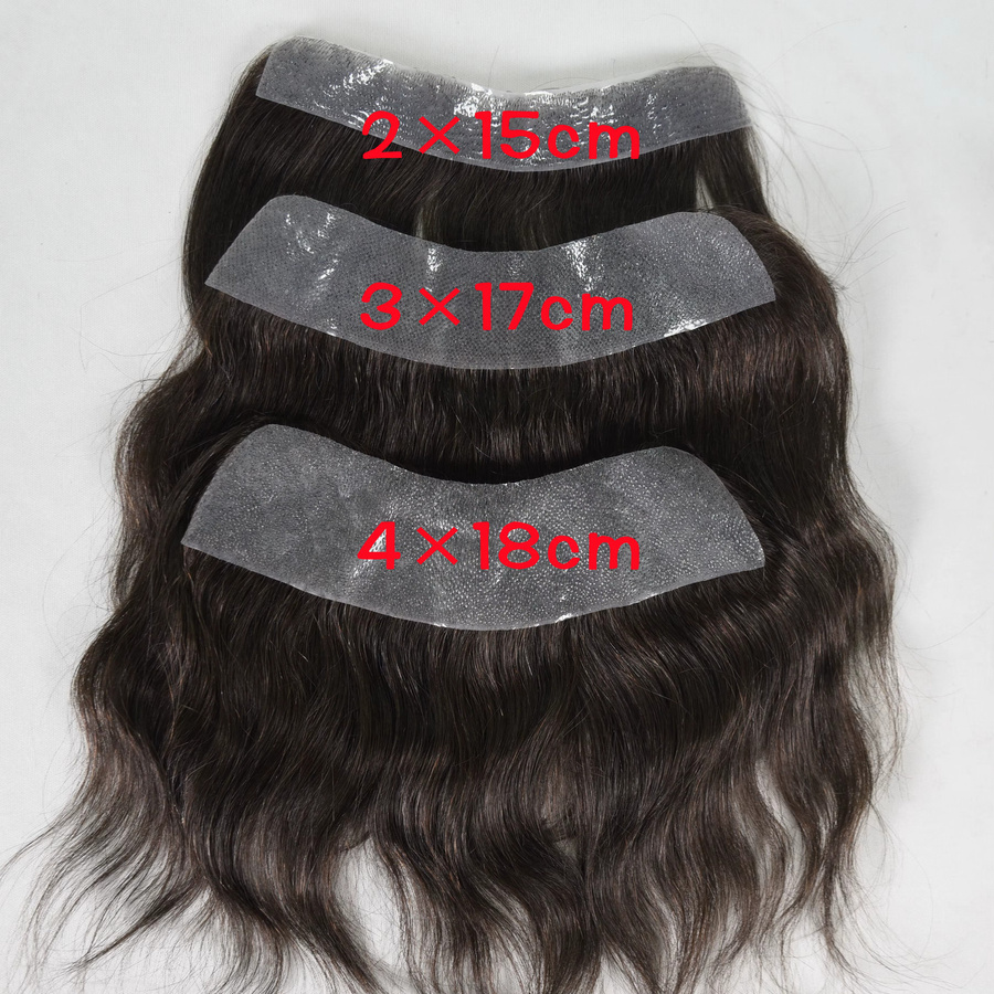 eseewigs Remy-Echthaar-Toupet für Herren, schwarz, glatt - Bild 5