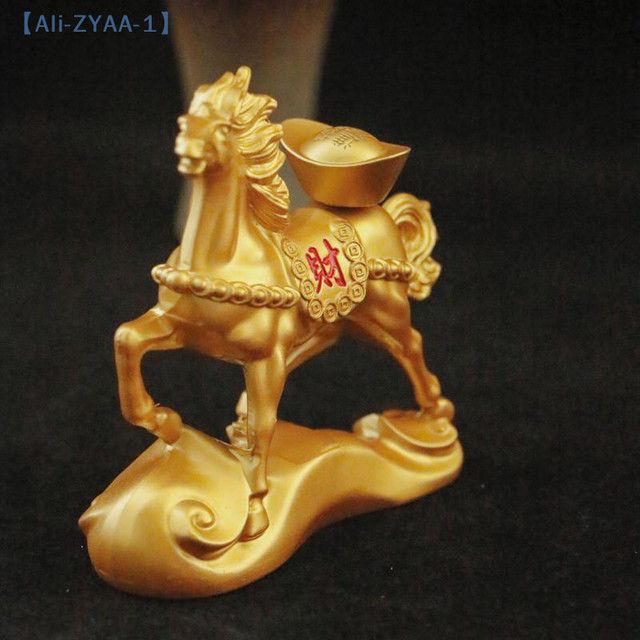 JETTING Rotierende Pferde-Statue in Gold als Symbol für Reichtum und Dekoration für das Pferdejahr 2026 - Bild 1