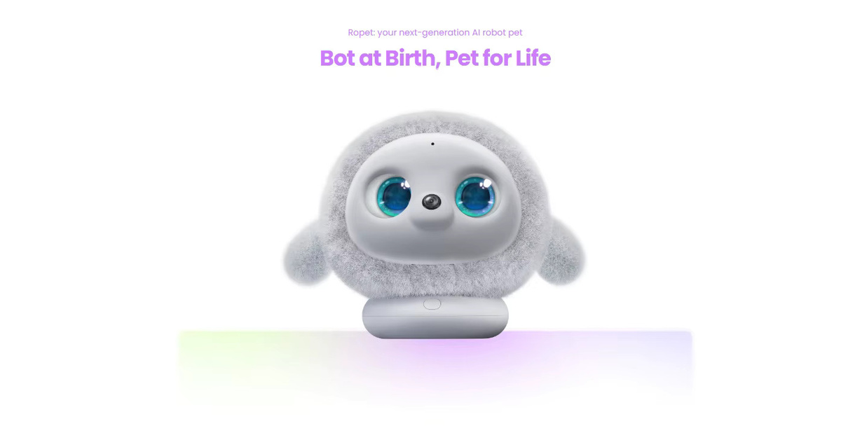 Ropet Smart AI Haustierroboter, Bionisches Plüschtier, Grau - Bild 6