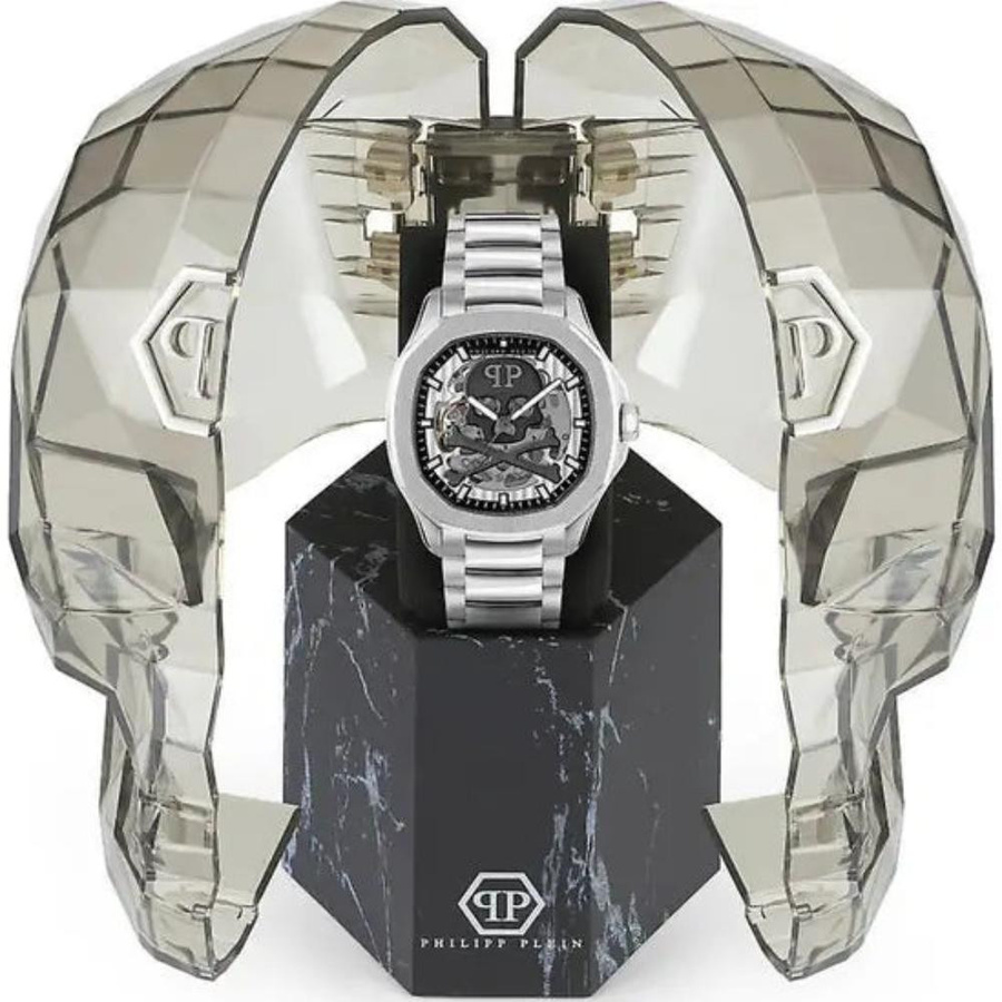 Philipp Plein Automatik Herrenuhr, Edelstahl, 42 mm, Schwarz, 5 ATM - Bild 2