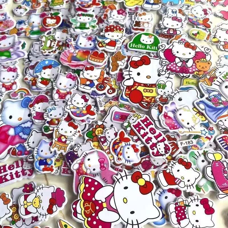 Bandai 3D Cartoon Kitty Puffy Aufkleberbögen in Multicolour für Kinder und DIY-Projekte - Bild 2
