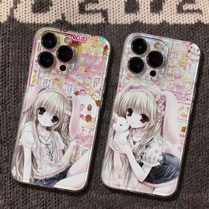 Kawaii Hasenohren Handyhülle für Samsung Galaxy S26 S25 S24 S23 S22 S21 S20 FE Note20 Note10 Plus Ultra Lite Edge 5G aus transparentem TPU - Bild 2
