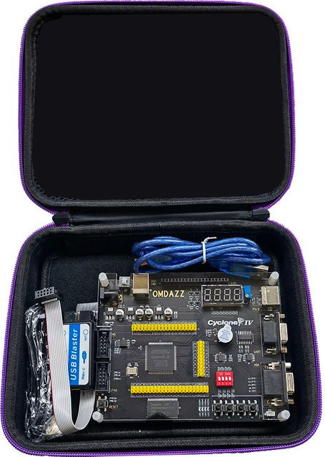 OMDAZZ FPGA Development Kit CycloneIV EP4CE6 EP4CE10 mit USB Blaster Programmer und Black Box in Schwarz - Bild 1