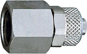 Riegler Gerade Aufschraubverschraubung aus Messing in Silber, G 1/4 Zoll für Schlauch 10/8 mm - Bild 1