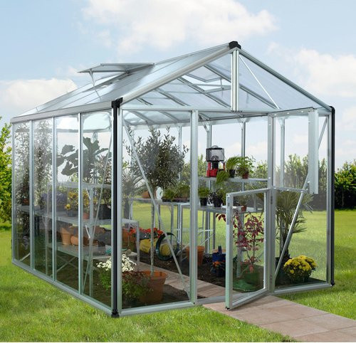 VITAVIA Gewächshaus Zeus Plus 8100 aus Aluminium in Schwarz, B/H/T: 195 x 197 x 131 cm - Bild 1