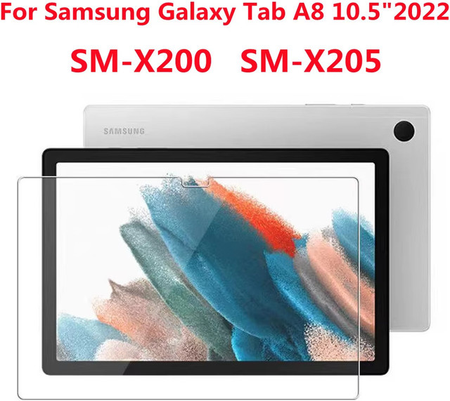 Samsung Displayschutzfolie aus Hartglas für Galaxy Tab A8 10,5 Zoll (2022) X200 X205, transparent - Bild 1