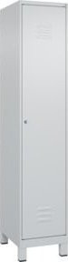 C+P Spind Classic PLUS Garderobenschrank mit 1 Abteil und Füßen, Grau, H x B x T: 195 x 40 x 50 cm - Bild 1