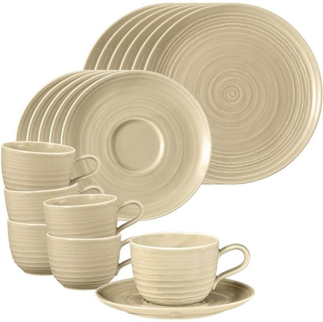 Seltmann Weiden Kaffeeservice Terra 18-teilig in Beige - Bild 1