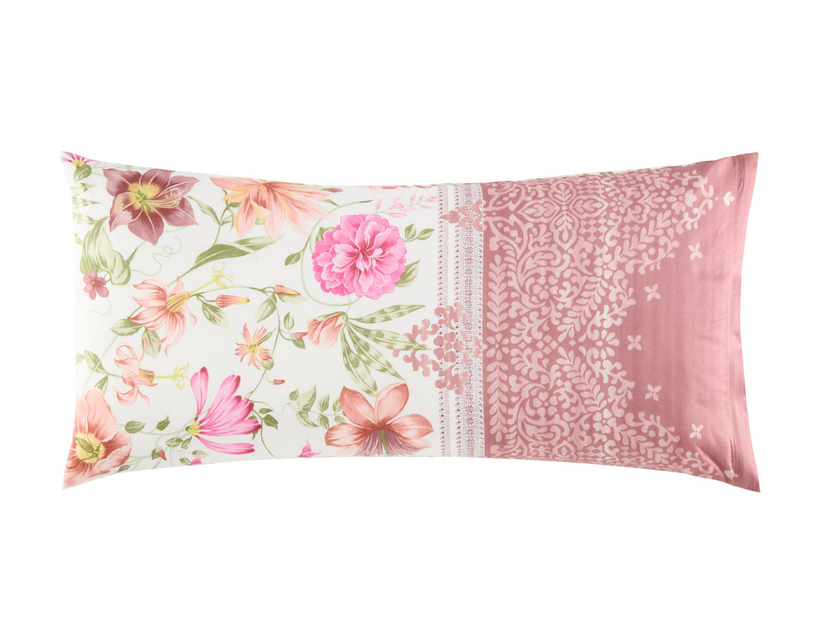 Bassetti Kissenhülle Casablanca aus Mako-Satin in Rosa mit Reißverschluss - Bild 1