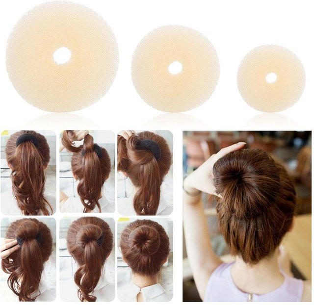 CosyHome Haaraccessoires Donuts Dutt, 3 Stück, beige, Damen - Bild 1