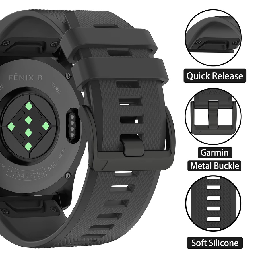 Garmin Uhrenarmband Silikon, 22 mm, 26 mm, Unisex - Bild 4