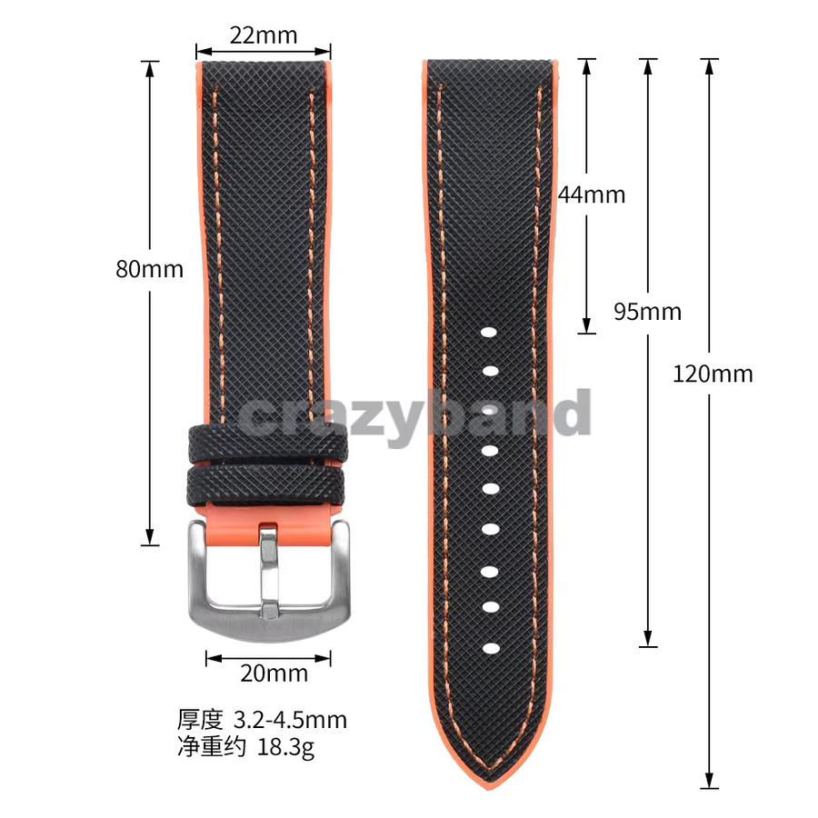 Uhrenarmband crazyband, Silikon, Schwarz, Herren - Bild 3
