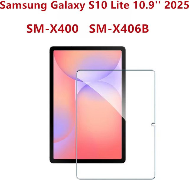 Samsung Displayschutzfolie aus 9H gehärtetem Glas für Galaxy Tab S10 Lite 10,9 Zoll 2025 SM-X400 X406B, transparent - Bild 1