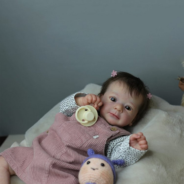 MRB Reborn Baby Puppen Felicia, Mädchen, 46cm, bunt/mehrfarbig - Bild 1