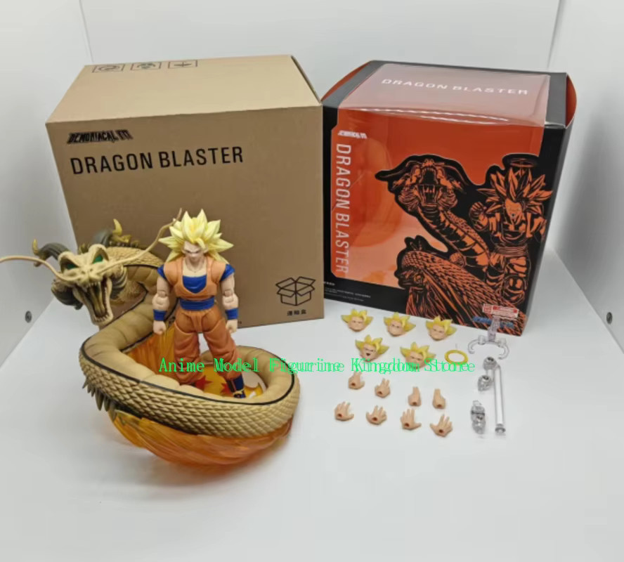 Bandai Dragon Ball Z SSJ3 Goku Figur, Actionfiguren, Super Saiyan Goku Figurine Dragon Blaster Modell Spielzeug - Bild 3