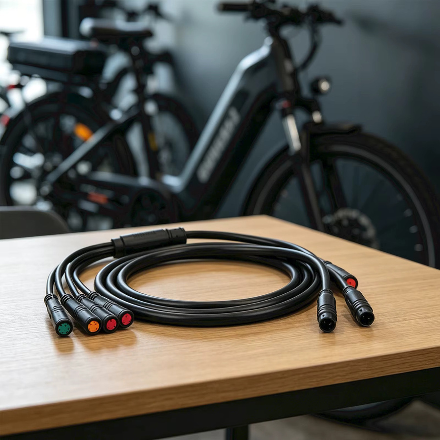 VODOOL 1T5 9-Pin Wasserdichtes E-Bike-Controller-Hauptkabel 1500mm als Gaszugadapter Ersatzteil für KT-Controller in Schwarz - Bild 3