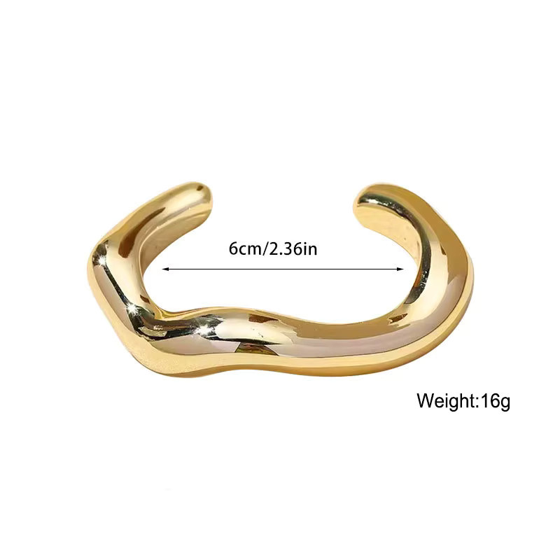 LOVBEAFAS Armreif, Manschette, Kunststoff, Damen, Gold Silber Farbe - Bild 2