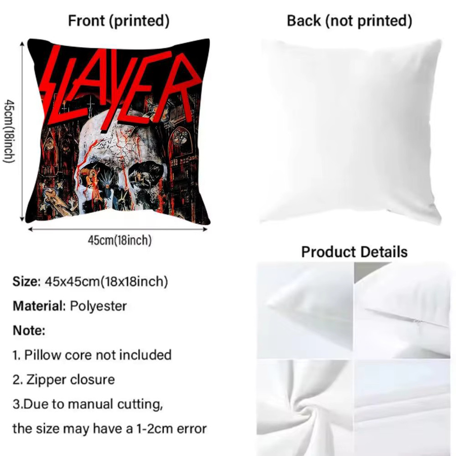 Kissenbezug Slayer in Black2, weich und pflegeleicht für Couch, Bett oder Büro - Bild 5