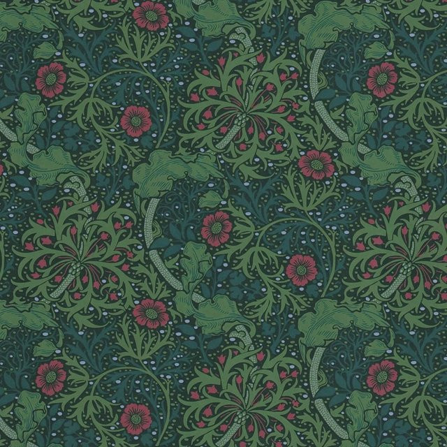 PROFHOME Floral Tapete Blumen Muster Matt Grün Schwarz Rot Petrol Non-Woven B: 0,53 m, H: 10,05 m - Bild 1