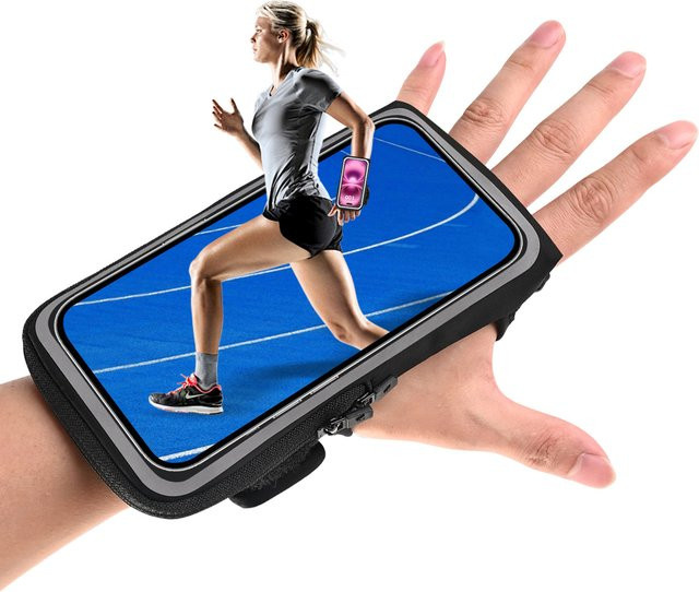 Haissky Armband-Tasche für Smartphone in Schwarz für Outdoor-Sport und Radfahren mit Touchscreen-Funktion - Bild 1