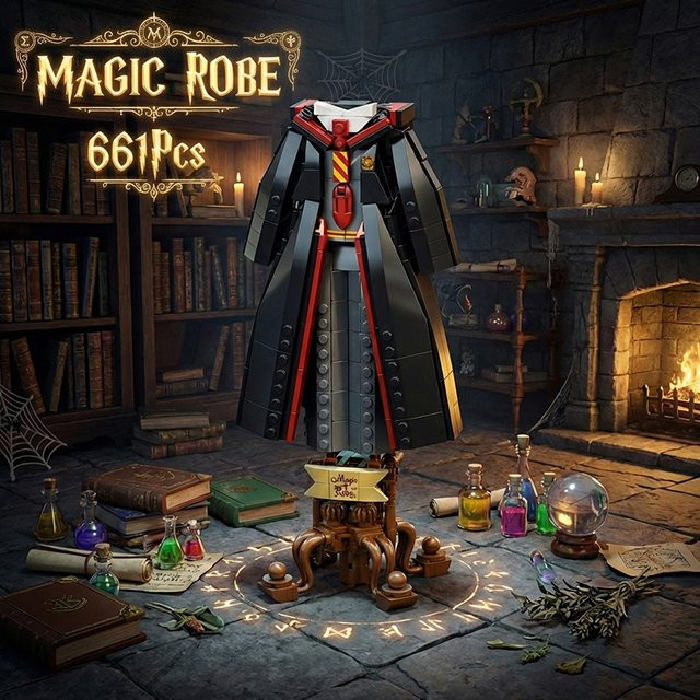MENBIS Magische Robe MOC Bausatz, Fantasy, 661 Teile - Bild 1