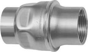 Riegler Rückschlagventil aus Edelstahl in Silber, G 1 1/2, ES 1.4301, leichte Bauweise - Bild 1