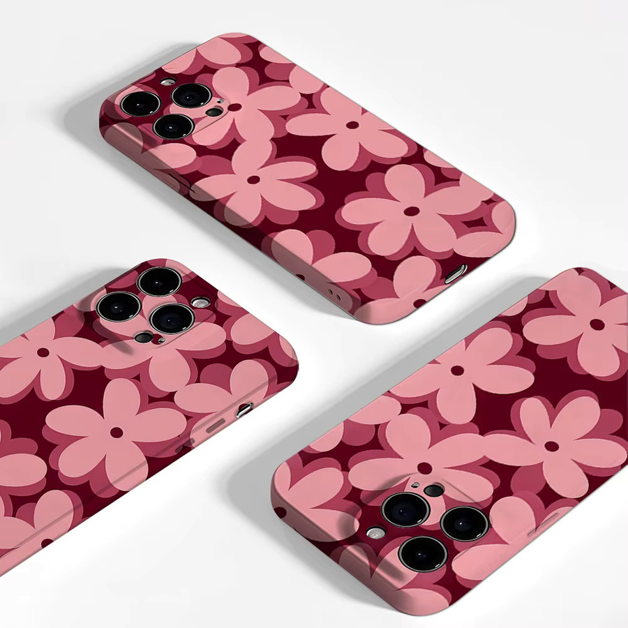 Potdemiel Aurea Case Matte Bumper MagSafe kompatible iPhone Hülle mit rosa Blumenmuster - Bild 3