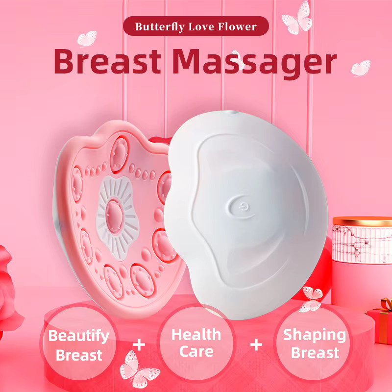 VamsLuna Elektrische Brustmassagepads mit heißer Kompresse, pink, Damen - Bild 2