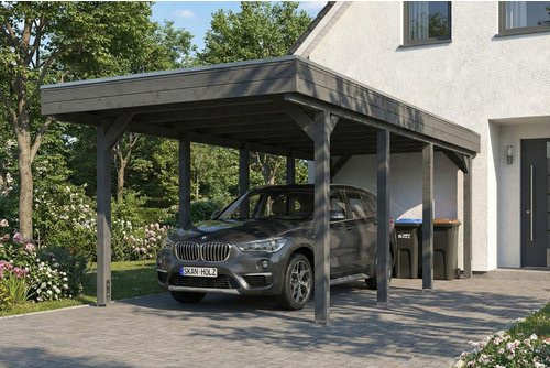 SKANHOLZ Carport Friesland mit Stahl-Dachplatten in Schiefergrau und Anthrazit, B/T/H: 708 x 320 x 239 cm - Bild 1