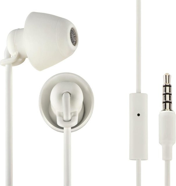 Thomson Piccolino In-Ear Kopfhörer mit Mikrofon und 3,5 mm Klinkenanschluss, Weiß - Bild 1